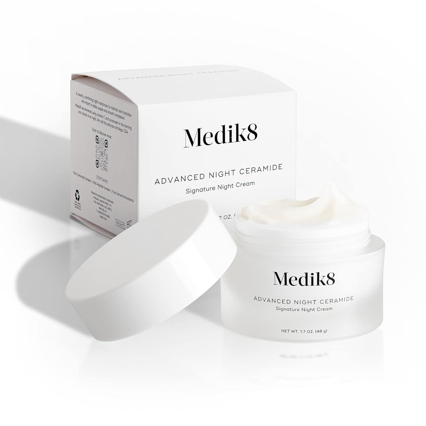 Medik8 Advanced Night Ceramide - Plumping, Hydrating Nighttime Eye Care - Skin Tightening Ceramides and Antioxidants for Fine Lines and Wrinkle Reduction - Soothes Dark Circles and Puffiness - 1.7 oz
