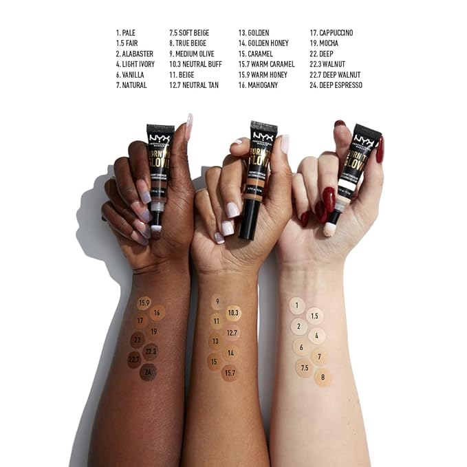 NYX PROFESSIONAL MAKEUP Born To Glow Radiant Concealer, Medium Coverage - Warm Honey