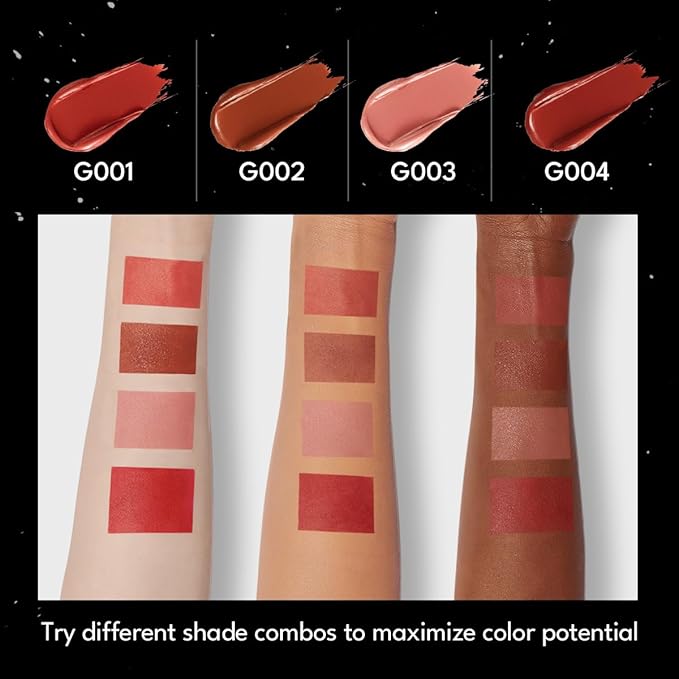 2PCS Marbled Matte Lip Stick Makeup - Velvety Finish | Naked-lip Feel, Full Coverage, D003+D004
