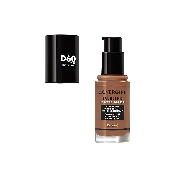 COVERGIRL TruBlend Matte Made Liquid Foundation, Toasted Almond, 1 Fl Oz (Pack of 1)