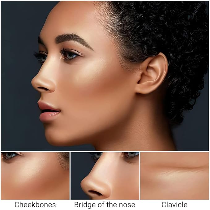 evpct 4 Color Contour Stick Makeup Set Concealer Bronzer Stick Cream Contour Palette Contour Contouring Makeup Kit for Beginner Face Highlighter Makeup Stick Liquid Contour contorno maquillaje 01+02