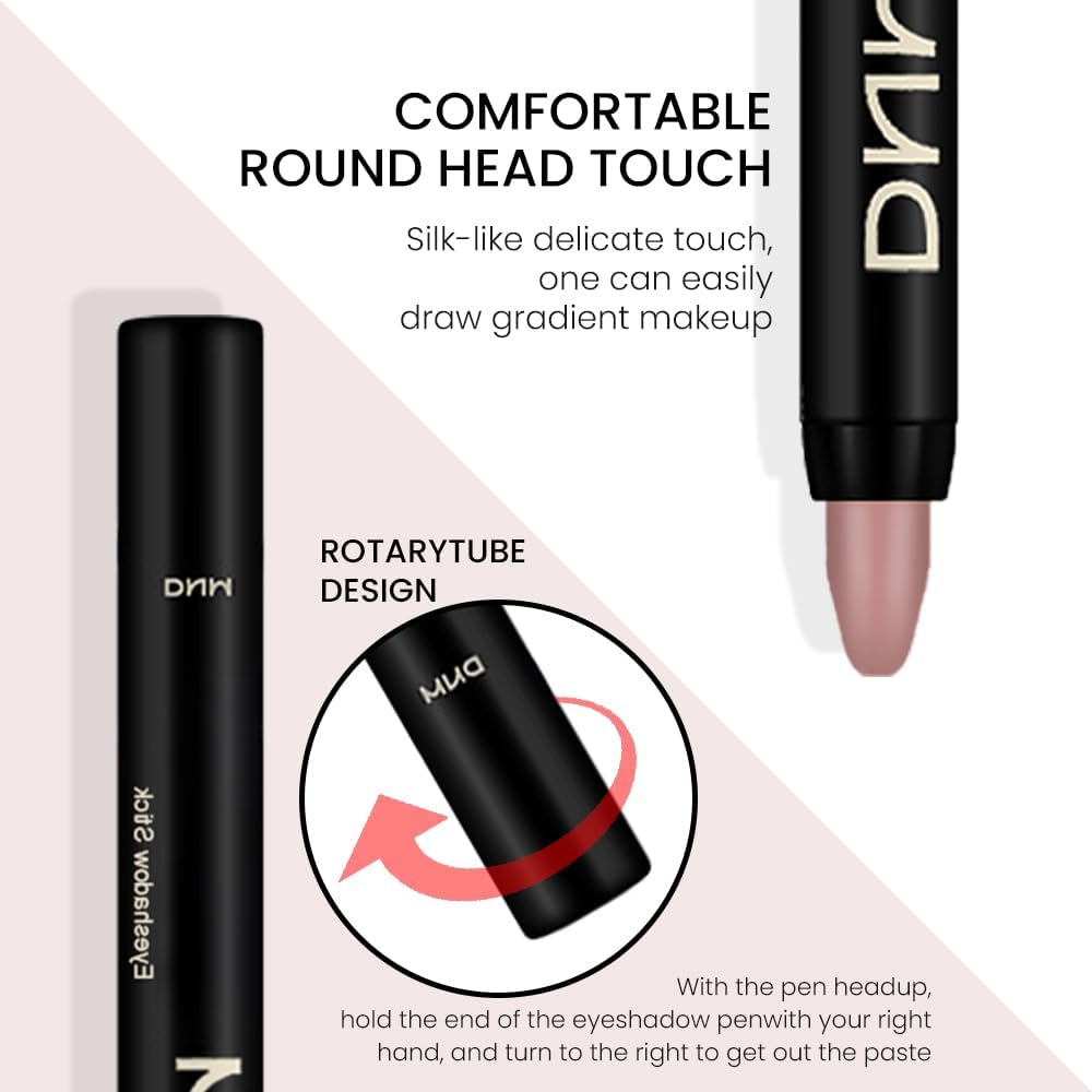 evpct 2Pcs Cream Eyeshadow Sticks Set for Eyes Waterproof, Stone Matte & Putty Matte Eye shadow Stick Pencil Pen Bulk sombras en crema para ojos 22+23