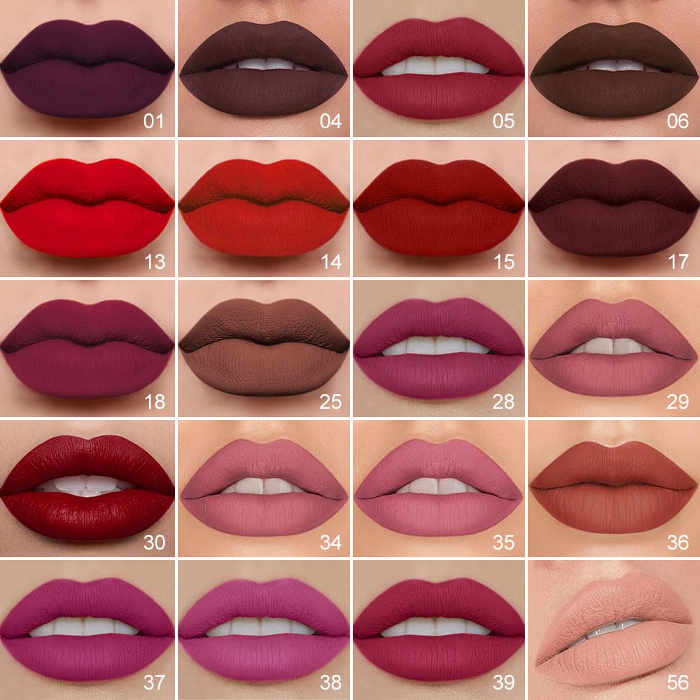 evpct 1Pcs Antique Rose Matte Lip Liner and Liquid Lipstick Stain Makeup Set for women, Nude Pink Long Lasting Smudge Proof Lipstick labiales matte mate larga duracion listip 24 hours originales, 29#