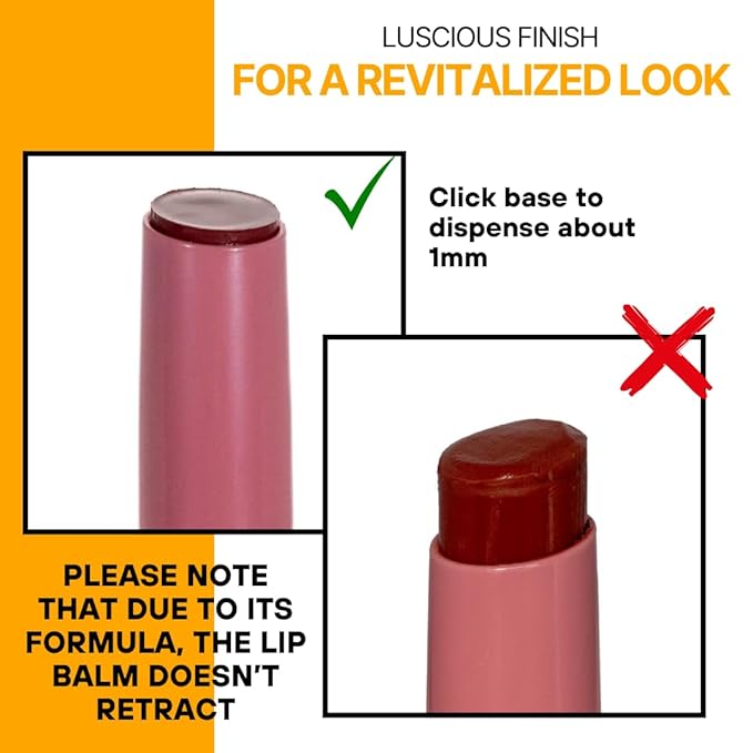 Lip Balm Hydrating for Dry and Chapped Lips Tinted Subtle Color Non-Sticky Juicy Finish | Coral
