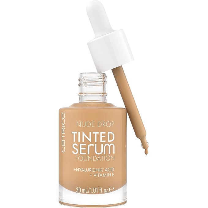 Catrice | Nude Drop Tinted Serum Foundation | Lightweight, Hydrating, Buildable Coverage | Enriched with Hyaluronic Acid & Vitamin E | Vegan & Cruelty Free (046N)