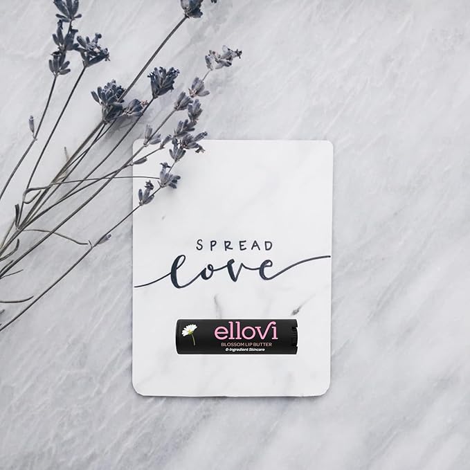 Natural Lip Butter Lip Balm - Blossom - Pure Enough to Eat - Made With Just 6 Vegan Ingredients - Moisturizing Lip Care for All Day Hydration (3-Pack)