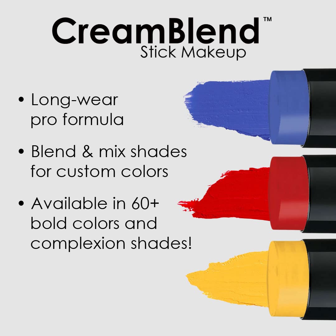 Mehron Makeup CreamBlend Stick | Face Paint, Body Paint, & Foundation Cream Makeup | Body Paint Stick .75 oz (21 g) (Light Grey)