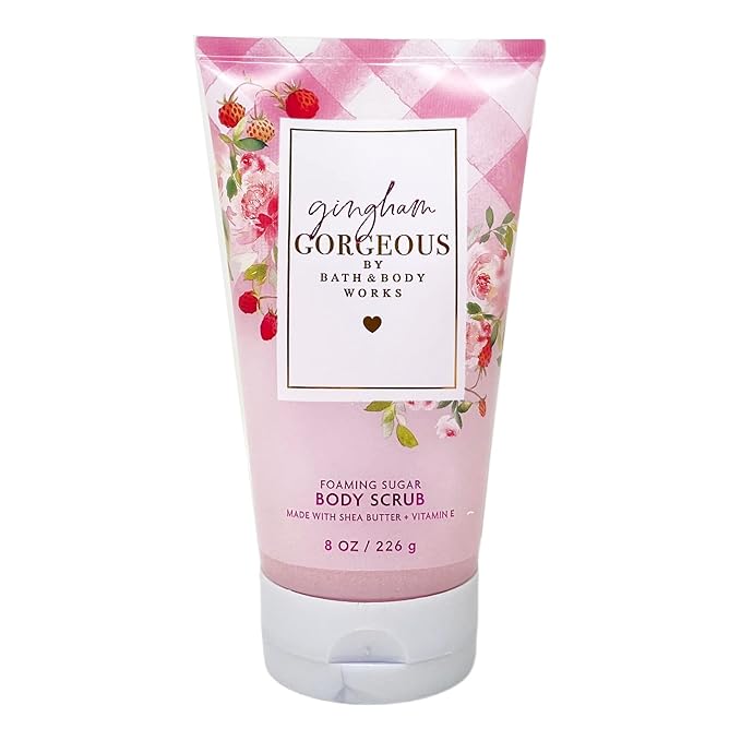 Bath & Body Works Gingham Gorgeous 3 Piece Set - Body Cream - Body Scrub - Cleansing Bar - Full Size