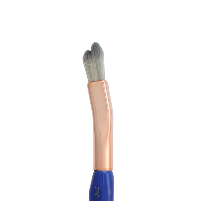 Bdellium Tools Professional Makeup Brush - Golden Triangle 792 Eye Double Dome Blender - With All Vegan and Soft Synthetic Fibers, For Effortless Application and Blending (Blue, 1pc)