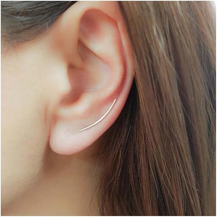 Boho Bar Ear Climber Earrings Gold Stick Studs Earrings Bar Ear Crawler Earrings Geometric Minimalist Earrings Jewelry for Women and Girls