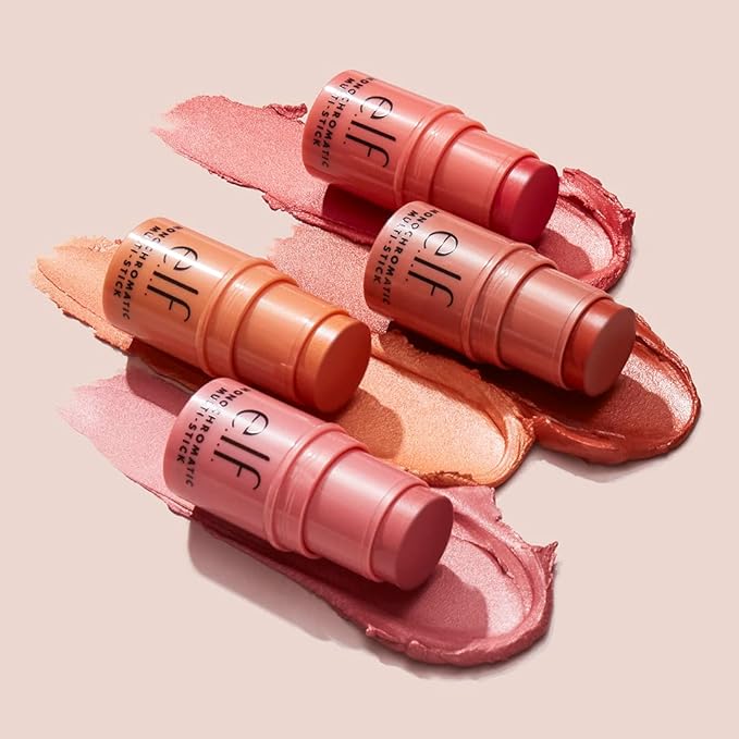 e.l.f. Monochromatic Multi Stick, Luxuriously Creamy & Blendable Color, For Eyes, Lips & Cheeks, Luminous Berry, 0.155 Oz (4.4g)