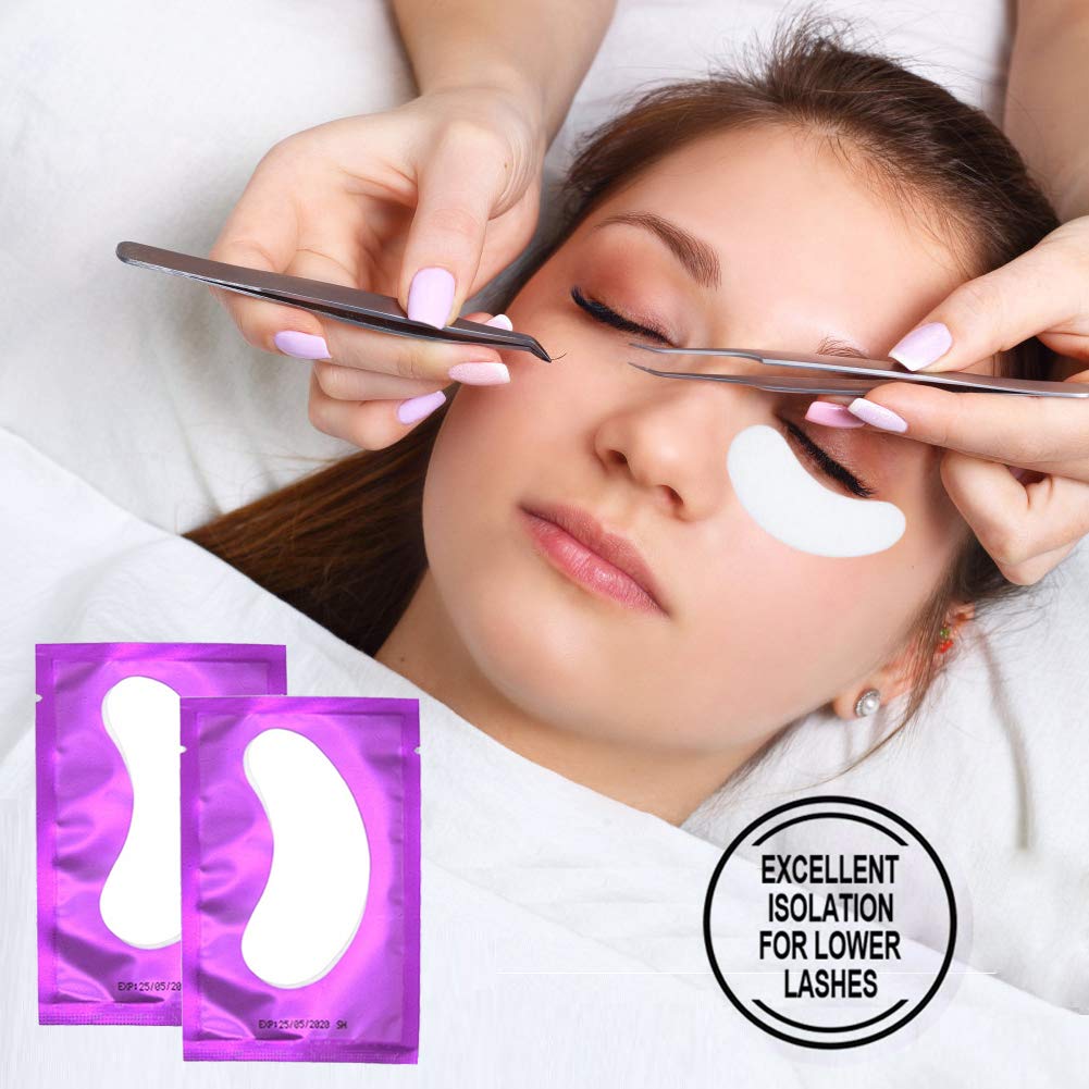 110 Pairs Eyelash Extension Gel Patches, Professional Lint Free Under Eye Pads Hydrogel Eye Mask for Beauty Salon False Lash Extensions Grafting