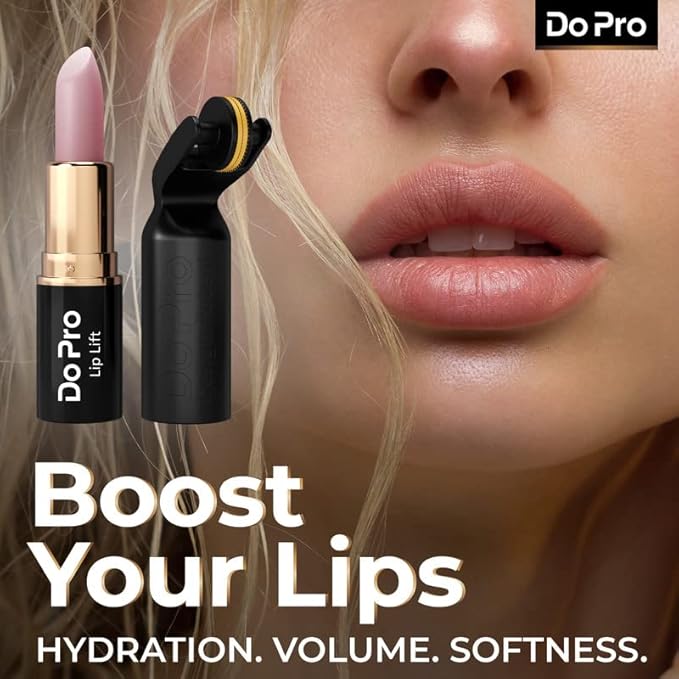 Intensive Boosting Lipgloss - Plumper Stick with Anti-Aging Stimulating Roller, Plumping Lip Stick with Hyaluronic Acid, Collagen, Vitamin C & E - Volumizing & Hydrating Lip Plumping Serum - 5ml