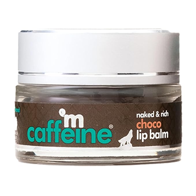 mCaffeine Deep Moisturizing Choco Lip Balm for Healing Dry & Chapped Lips - 24 Hrs Moisturization | Lip Care for Men & Women with Cocoa Butter & Hazelnut Oil | Natural & Vegan (12gm)