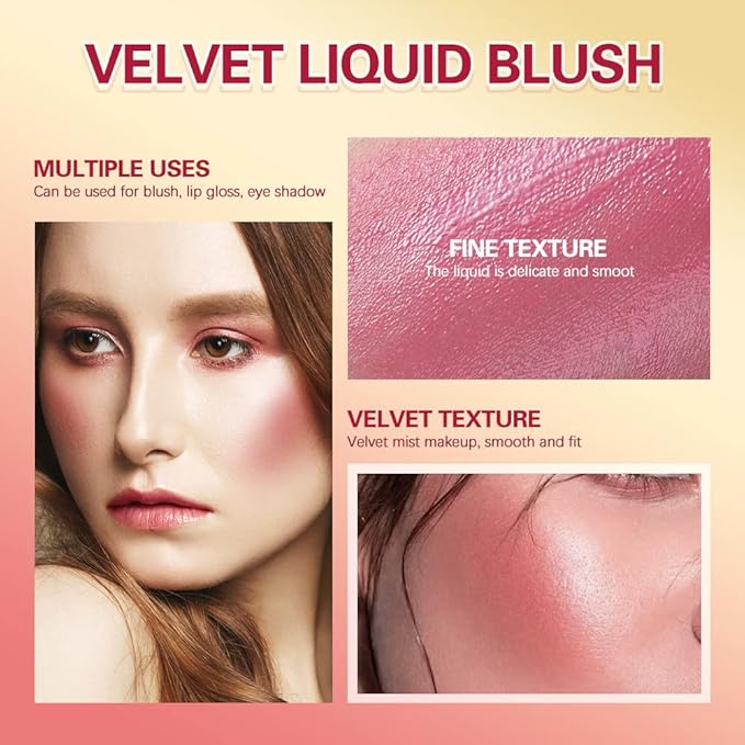 MEICOLY Matte Dewy Liquid Blush,Super Natural Cream Blush Stick for Cheeks,Silky Smooth Soft Pinch Long-Lasting Waterproof and Sweat proof Blush Makeup,Cruelty-Free,05,Grateful,Wine Red