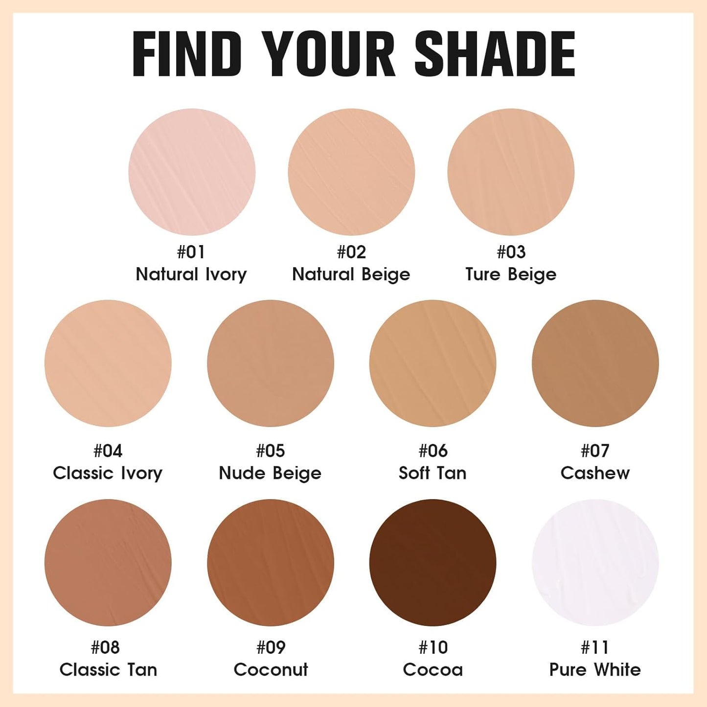UCANBE Matte Liquid Foundation with Brush, Serum Foundation Face Makeup with Hyaluronic Acid, Medium to Full Coverage Waterproof Oil Control Longwear, for Mature Skin, Natural Beige, 1 fl. oz.