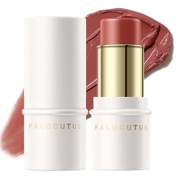 2Pcs Cream Blush Makeup Stick,Monochromatic Multi-Stick Face Blush for Cheek,Lip and Eye,Matte and Dewy Finish for Long Wearing,Easy Application.HEAT WAVES