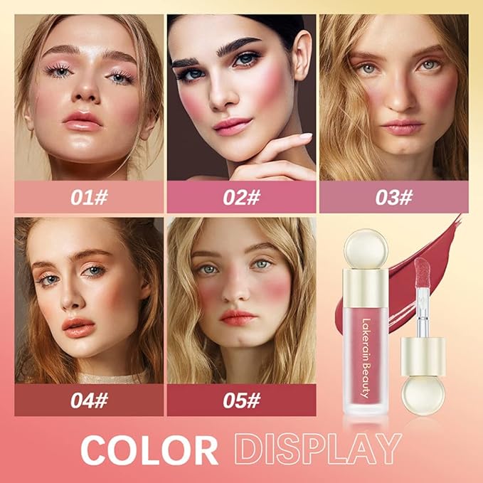 Velvet Liquid Blush, Natural Matte Finish Looking, Dewy Cheek Tint, Soft Cream Face Blush,Moisturizing Lightweight Blendable Feel,Long-Lasting 0.25 oz/7.5ml - 03#