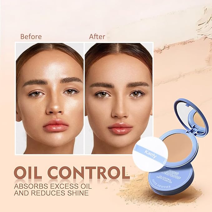 Oil Control Matte Perfection Face Pressed Powder,Matte Smooth Flawless Setting Powder Makeup,Polvo Compacto De Maquillaje,Waterproof Long Lasting, Cruelty Free, 0.35Oz(245 Radiant Honey, 1)