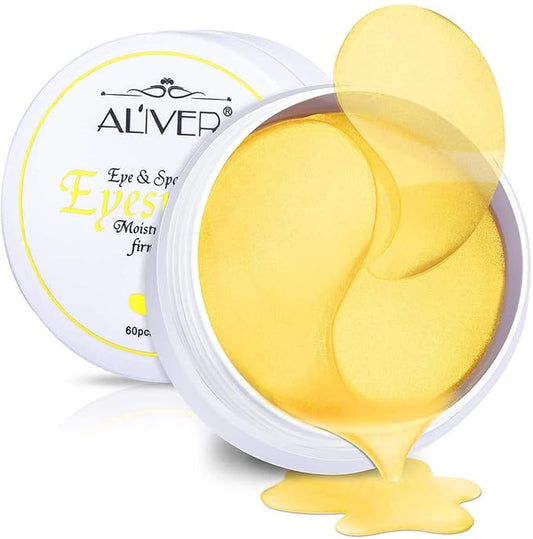 30 Pairs Under Eye Treatment Patches,24k Gold Under Eye Mask for Wrinkles,Puffy Eyes & Bags,Dark Circles,Under Eye Gel Pads,Eye Mask with Hyaluronic Acid