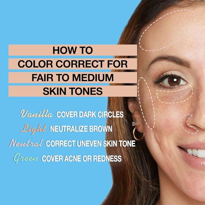 Kaely 2Pcs PROFESSIONAL MAKEUP Correcting Concealer Stick,Medium Coverage Concealer Crayon,under Eye Brightener Concealer for Dark Circles,corrector de ojeras,Lightweight,Vegan,04 VANILLA