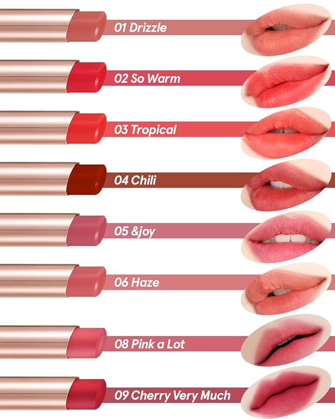 ATHÉ Authentic Airy Lip Balm 02 SO WARM, Korean Vegan Color Lip Blam, Flake-Free Slim Fit Lips, Silky Powdery Finish & Air-like Blurring with Vibrant Colors, 0.11oz.