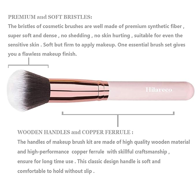 PHOERA Foundation, Full Coverage Foundation, PHOERA Primer, PHOERA Powder, PHOERA Makeup Set, Kabuki Makeup Brushes Foundation Brush Powder Brush,2 Pcs Makeup Sponge(2 PCS 104- Buff Beige)