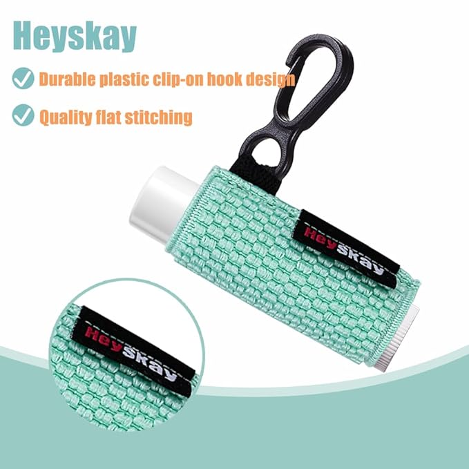 5PCS Lip Balm Holder Lipstick Sleeves Keychain Lip Gloss Holder Keychain Chapstick Elastic Sleeves(Black x5)