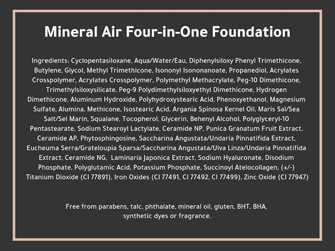 Mineral Air Four-in-One Foundation for Mineral Air Mist Device—Color, 10 ml, Travel Size - Porcelain