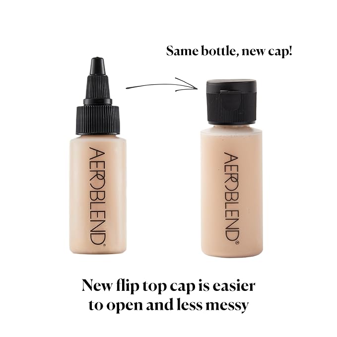 AEROBLEND Airbrush Foundation Makeup (N60) Professional, Water-Based, Buildable, Long-wearing, For all skin types, 1 oz