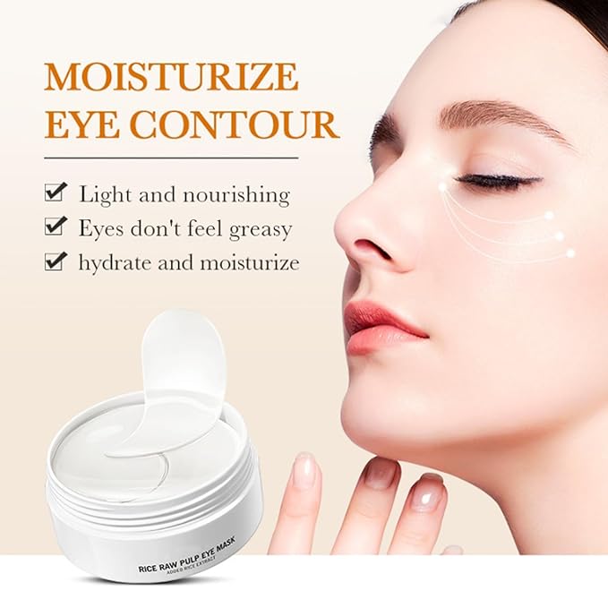 Under Eye Patches for Dark Circles, Puffiness and Eye Bags, Eye Mask,Wrinkle Treatment Anti-Aging Rejuvenating Moisturizing Skin Care 60PCS Collagen Eye Gel Pads Anti-Wrinkle Eye Patches