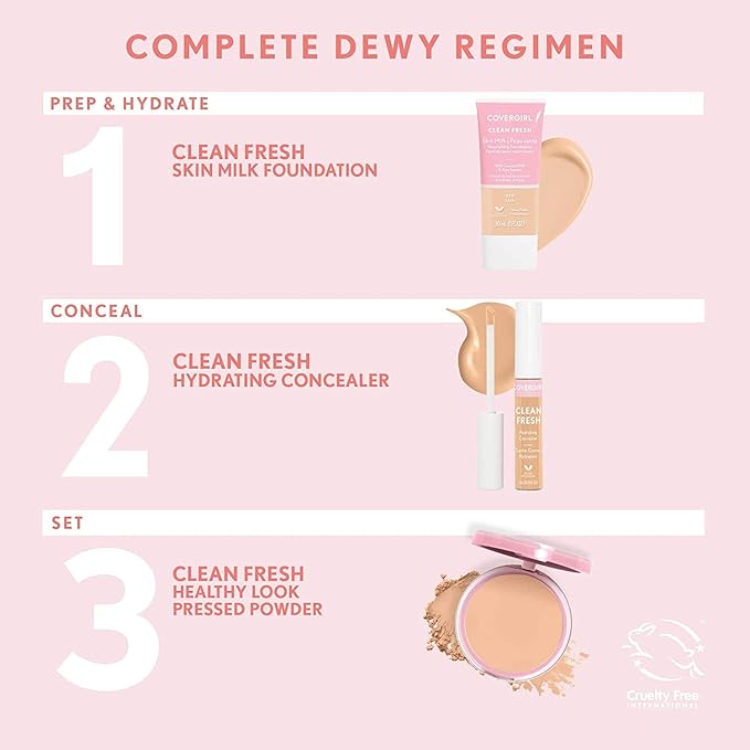 COVERGIRL Clean Fresh Hydrating Concealer, Medium, 0.23 Fl Oz (Pack of 2)