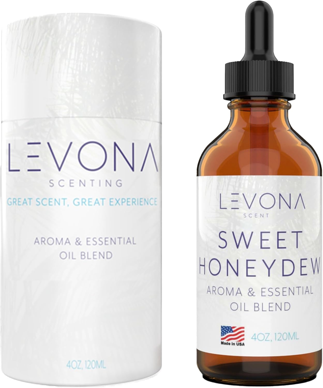 Levona Scent Oil Diffuser Essential Oils: Essential Oils Home Luxury Scents - Sweet Honeydew Essential Oil - Sweet & Fresh Notes of Nectarine and Floral Rose Essential Oil - 120 Ml Fragrance Oils