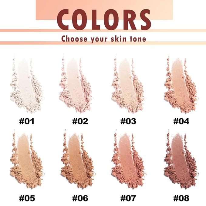 Oil Control Face Pressed Powder, Matte powder setting powder, long-lasting and waterproof loose powder, Flawless Lightweight Face Cosmetics, Cruelty-free, (01, 1 Pcs)