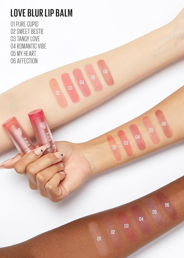Kaja Love Blur Lip Balm - 05 My Heart | Soft & Comfort Semi-Matte Blurring Daily Color Lip Balm | Shea Butter, Avocado Oil, Citrus Unshiu Peel Extract, Vitamin E Infused |4g / 0.14oz.