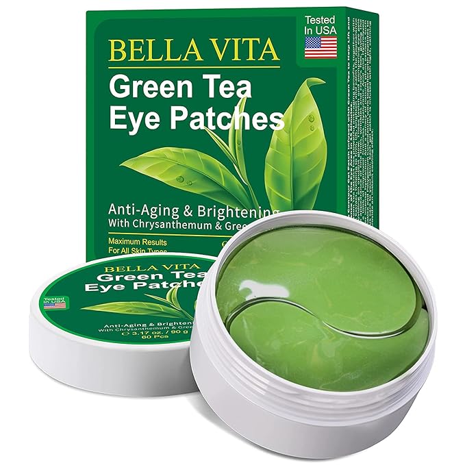 Under Eye Patches, Green Tea Under Collagen Eye Masks for Dark Circles Puffiness Eye Bag Wrinkles, Under Eye Treatment for Men Women, Anti-Aging Brightening Under Eye Gel Pads, 30 Pairs
