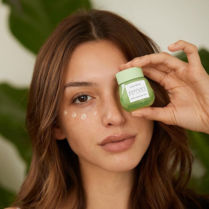 Glow Recipe Avocado Retinol Eye Cream for Wrinkles - Overnight Under Eye Cream for Dark Circles, Firming & Brightening Dull, Puffy Eyes - Time Release Niacinamide & Caffeine Eye Cream (15ml)