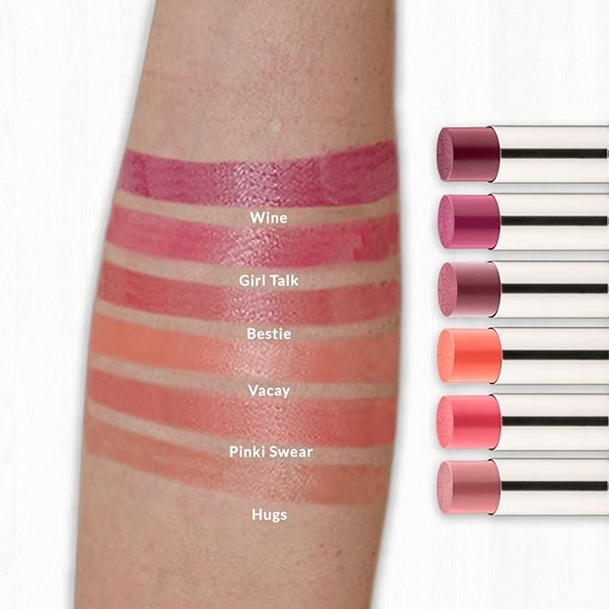 Best Balm Forever Tinted Lip Balm by VASANTI - Lip Moisturizer With Natural Oils and Butters for Hydration and Long Lasting Comfort - Vegan, Paraben Free (Girl Talk - Pink Raspberry)