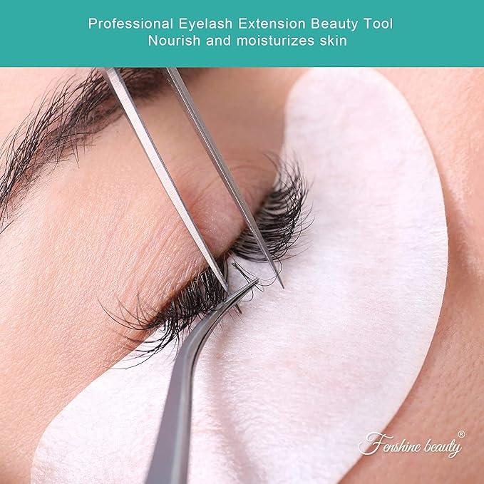 Fenshine 200 Pairs Eyelash Extension Eye Pads Lint Free Hydrogel Eye Patches Professional Under Eye Gel Pads for Lash Extensions Supplies
