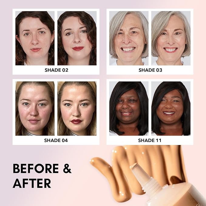 Clover Skin Is In Serum Foundation | Hydrating Face Serum, Lightweight Foundation, Cruelty-Free & Vegan | With Squalane And Sunflower Seed Wax | 30 ml - Shade 11 (Dark)