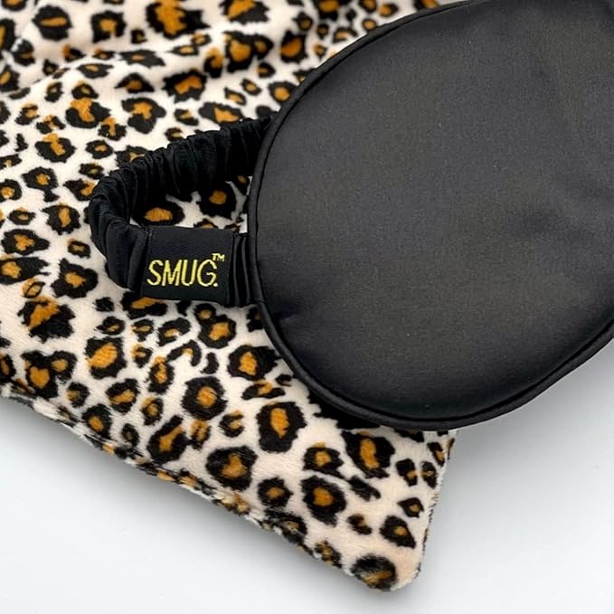 SMUG Satin Sleep Mask & Eye Mask - Deep Dream Sleep Masks for Women & Men - Soft Sleeping Eye Mask to Nourish Skin, & Reduce Dark Circles - Eye Sleep Mask to Block Out Light - Black 3-Pack
