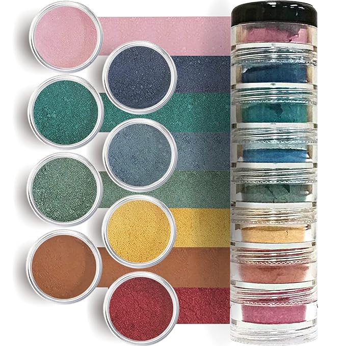 Ice Cream Love Mineral Powder Organic Makeup Kit - Loose Pigment Eyeshadow, Glitter Eyeshadow, Copper Eyeshadow Palette, Non-Toxic Shimmer Eye Shadow, Talc-Free Eyeshadow
