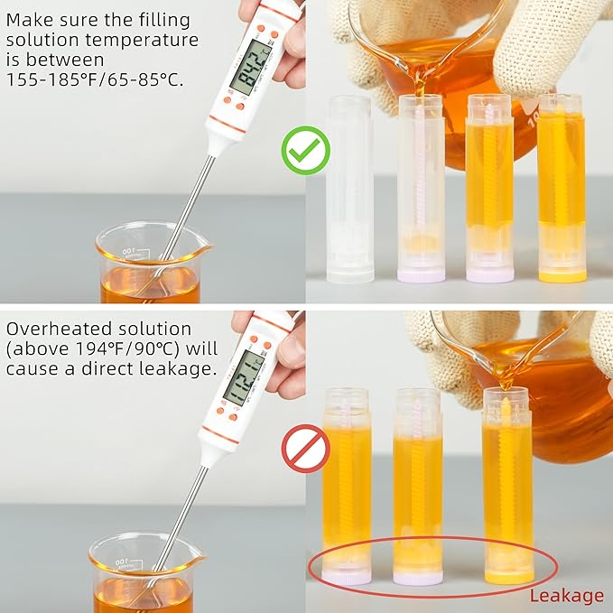 LotFancy Lip Balm tubes Empty, 60PCS 5.5ml (3/16 Oz), Clear Lip Balm Container Tubes with White Caps, BPA Free & Leak Free, Refillable