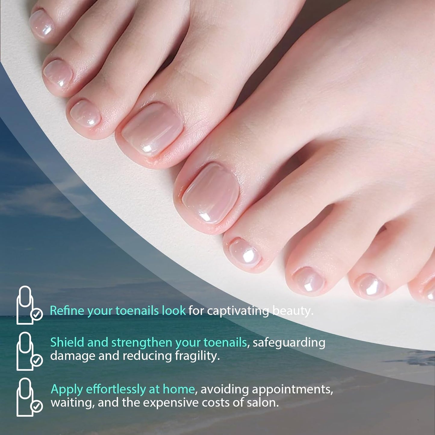 UNA GELLA Toe Nail Tips 312Pcs Short Square False Soft Gel Full Cover ToeNail Tips Matte Press on Fake Toenails 12 Sizes Pre-shape Acrylic Toenails Tips For Nail Extension Home DIY Nail Salon