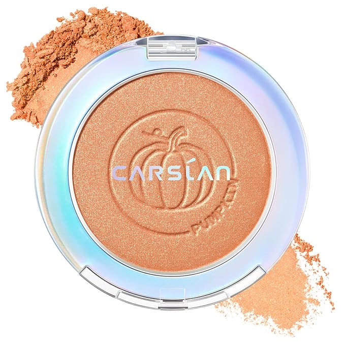 Face Blush, Powder Blush Makeup, Longlasting Highly Pigmented Face makeup, Smooth, Vegan & Cruelty Free, 1 Count, 05 PUMPKIN