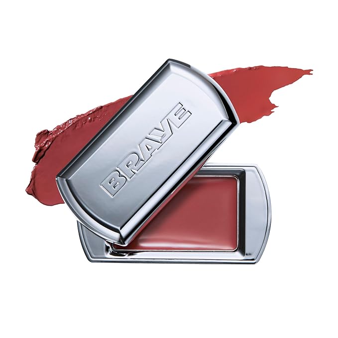 BRAYE Lipsleek Lip Balm, Monochromatic Cream Blush 2-in-1 Face Makeup, Hydrating & Mood Buildable, Vegan + Cruelty-Free Glow for Cheeks l 03 Posh