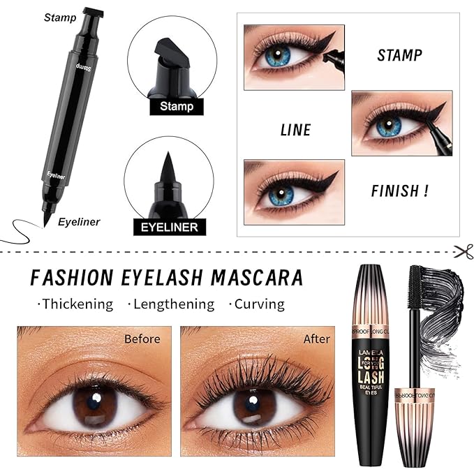 Makeup Set, Makeup Set Kit for Women, Makeup Present for Women Teens, Eyeshadow Foundation CC Cream Face Primer Counter stick, Brush Sponges Lipstick Set Eyebrow Pencil Mascara Eyeliner