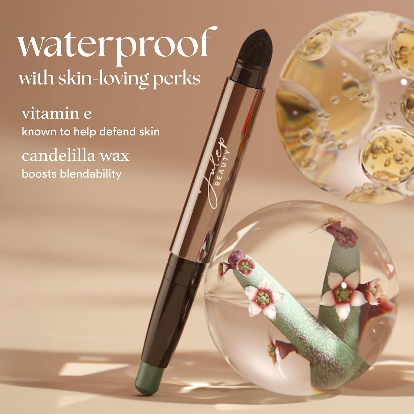 Julep Eyeshadow 101 Cream-to-Powder Waterproof Shadow Stick – Putty Matte – Long-Lasting, Crease-Proof, Neutral & Soft Matte Eyeshadow with Built-in Smudger