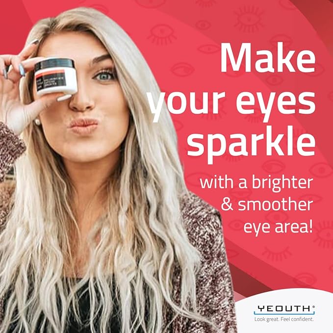 YEOUTH Retinol Eye Cream with Hyaluronic Acid, Hydrating Under Eye Cream for a Refreshed Appearance, Retinol Cream for Face, Eye Care 2oz