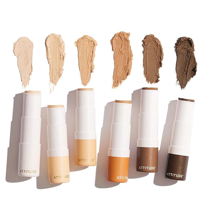 ATTITUDE Oceanly Light Coverage Under Eye Concealer Stick, Titanium Dioxide-Free, EWG Verified, Plastic-Free, Vegan & Cruelty-free Makeup, Caramel, 0.2 Ounces